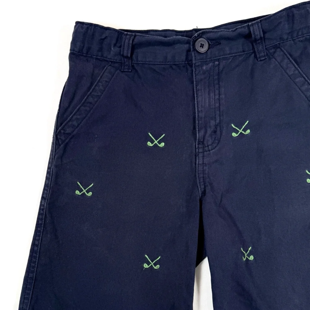 GYMBOREE Boys Golf Embroidered‎ Navy Shorts Size 10 Preppy Classic